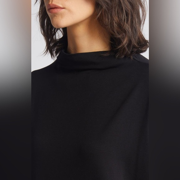 Eileen Fisher Funnel Neck Long Sleeve Boxy Tunic Top - Picture 4 of 8